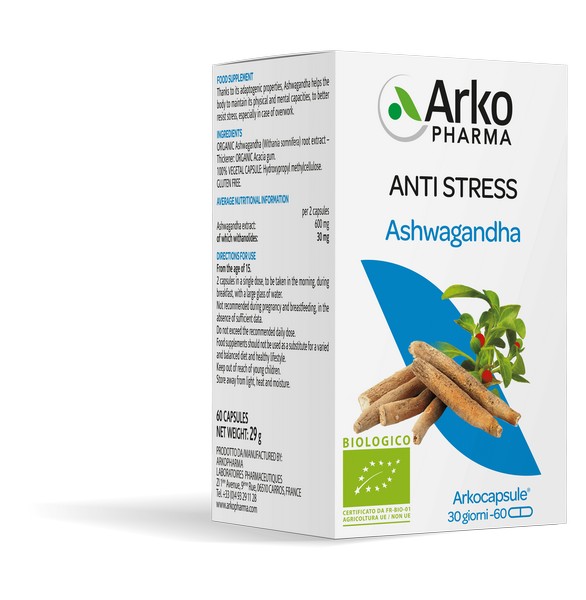 Arkofarm | Arkocapsule Arkocps Ashwagandha Bio 29 G Capsule Bambino - Immagine 4