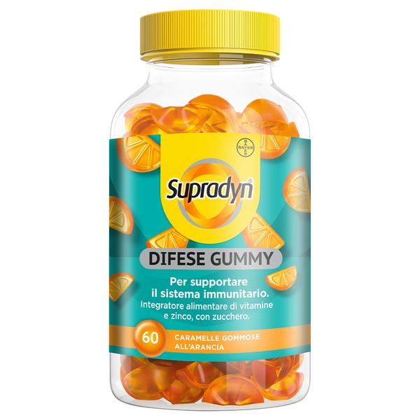 Supradyn Difese Gummy Integratore Difese Immunitarie Vitamina C, Vitamina D E Zinco 60 Caramelle