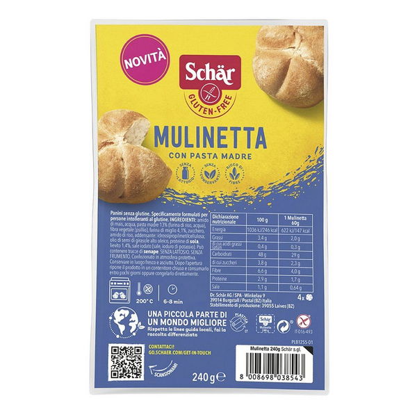 Schar Panini Mulinetta Senza Glutine, 4 Pezzi 60G - Immagine 5