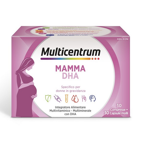 Haleon Italy Srl Multicentrum Mamma Dha - Integratore Per Donne In Gravidanza - 30 Compresse + 30 Capsule - Immagine 9