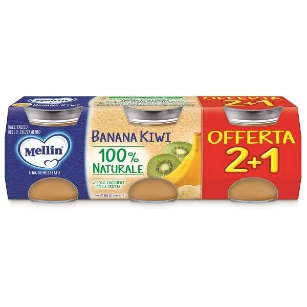 Mellin Omogeneizzati Banana Kiwi 3 Pezzi