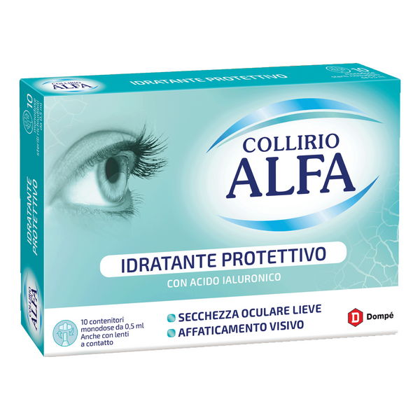 Collirio Alfa Chiara Idratante Protettivo 10 Flaconcini Monodose Da 0,5 Ml - Immagine 8