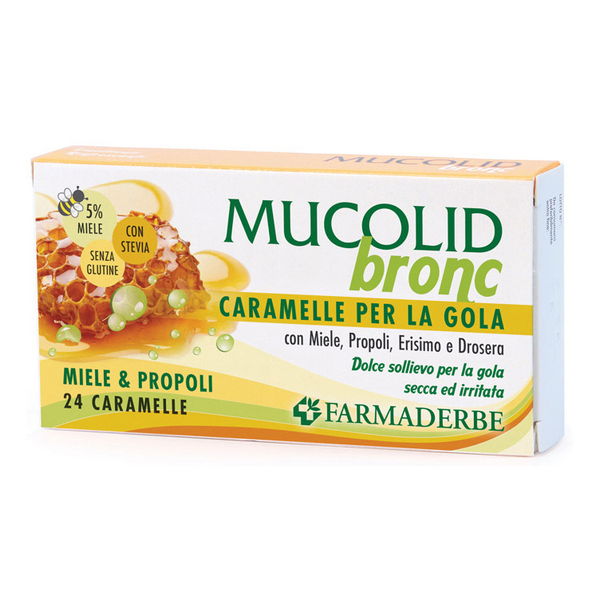 Farmaderbe Mucolid Bronc Miele & Propoli 24 Caramelle - Immagine 4