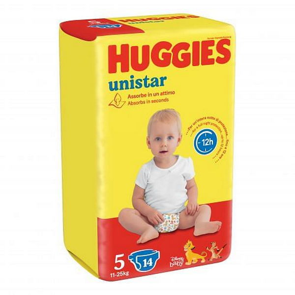 Kimberly Clark Huggies Unistar Base Taglia 5 14 Pezzi - Immagine 7