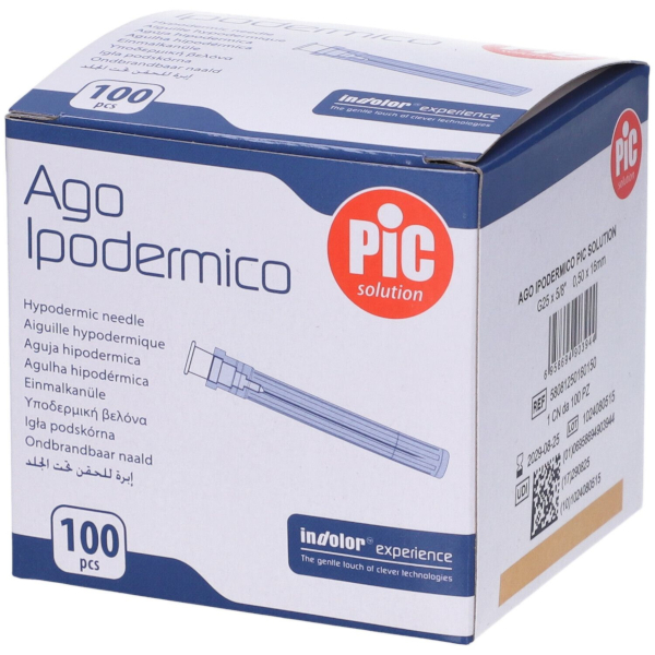 Pic Gauge Ago Ipodermico G25x5/8 Da 100 Pezzi