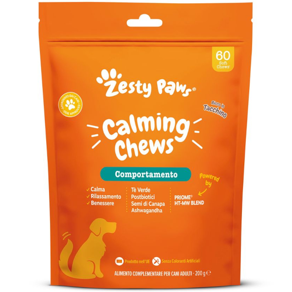 Zesty Paws Calming Chews Al Tacchino 60 Chews