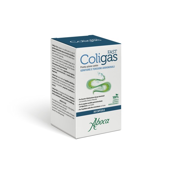 Aboca Coligas Fast 30 Capsule - Integratore Per Gonfiore Addominale - Immagine 6