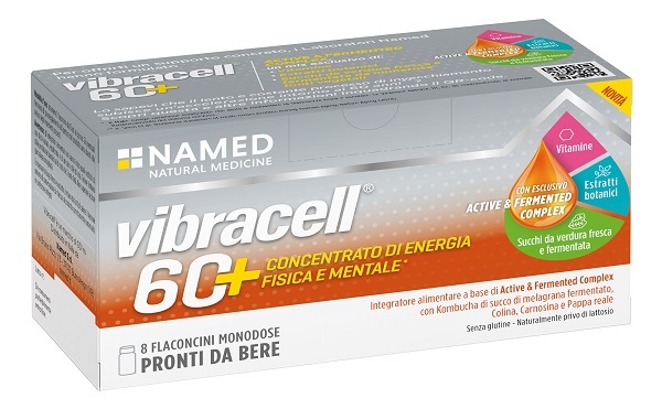 Vibracell 60+ Integratore Alimentare per Contrasto della Stanchezza Fisica e Mentale 8 Flaconcini da 15 ml - VIBRACELL - Immagine 5