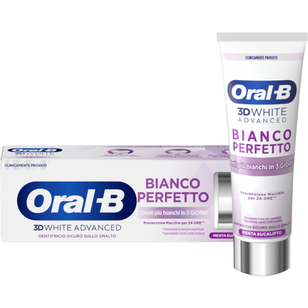 Oral B 3D White Advanced Dentifricio Bianco Perfetto Da 75ml