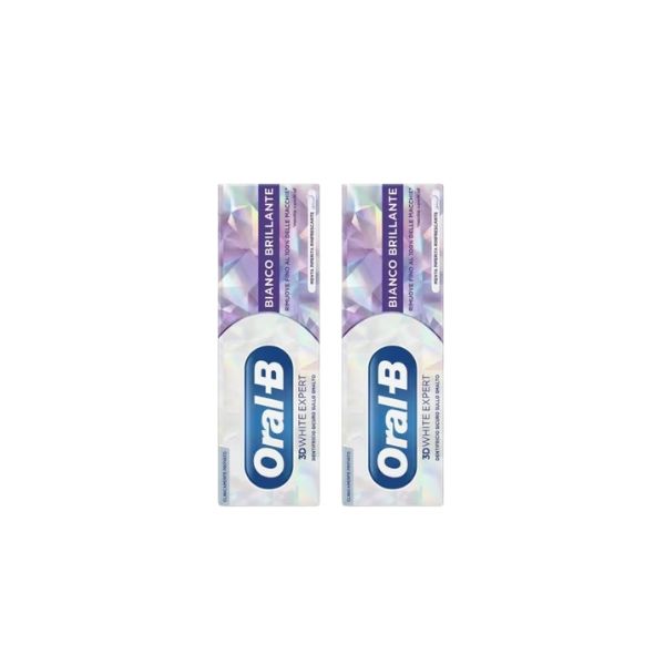 Oralb 3Dw Expert Bianco Brillante 2 X 75 Ml 2X75 Ml Dentifricio - Immagine 2