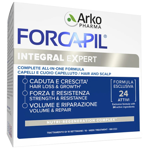Arkofarm Srl Nero Integratore Forcapil Integral Expert Capelli, 168 Capsule - Immagine 6