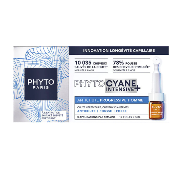 Phyto (Laboratoire Native It.) Uomo Phytocyane Intensive+ Fiale Caduta Progressiva - Fiale Anticaduta Severa Capelli - 12 Fiale - Immagine 3