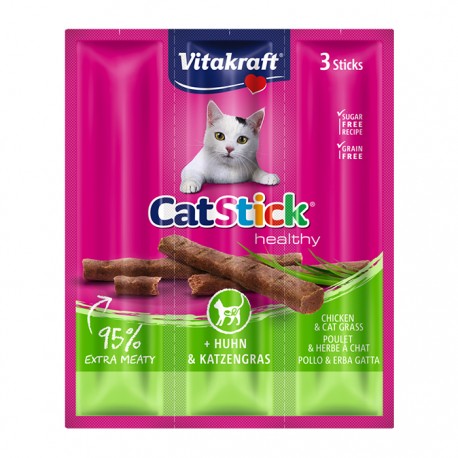 VITAKRAT GATTO 3 STICK DA 18 GR CON POLLO E ERBA GATTA - Immagine 4