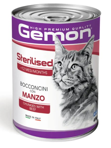 Gemon Sterilized Bocconcini Con Manzo Per Gatti 415 G Mangime - Immagine 3