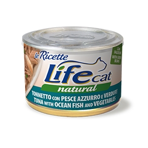 LIFE PETCARE Life cat natural Tonnetto con Pesce Azzurro e Verdure - Alimento completo per gatti 150 gr - Immagine 3