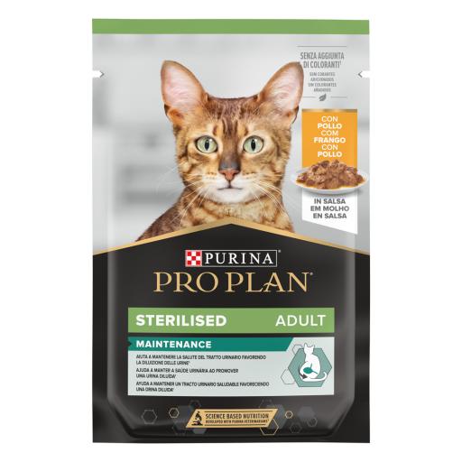 Purina Pro Plan Cat Adult Sterilised Maintenance Umido in salsa 85 g Pollo - confezione da 26 pezzi - Cibo umido per gatti - 1° ORDINE? scegli tra BZR5 - BZR20 + 200 pt fedeltà - Immagine 3