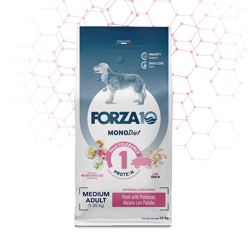 Forza10 Diet Dog Forza10 Medium Diet Low Grain Al Maiale Crocchette Cane - Set %: 2 X 12 Kg - Immagine 3