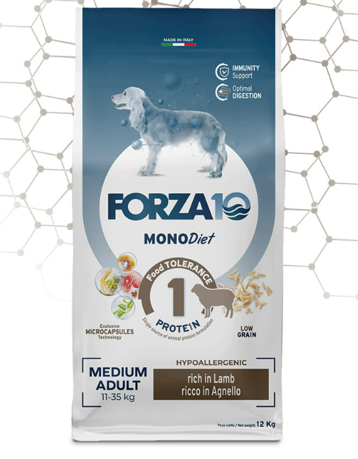 FORZA 10 MONO DIET MEDIUM ADULT CON AGNELLO 12 KG - Immagine 4