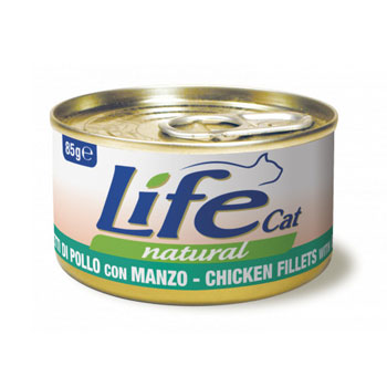 Life Natural Cat - POLLO E MANZO 85g - Immagine 3