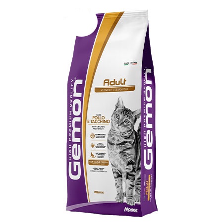 Monge Gemon Adult Cat con Pollo e Tacchino 2 kg - Croccantini per gatti - 1° ORDINE? scegli tra BZR5 - BZR20 + 200 pt fedeltà - Immagine 3