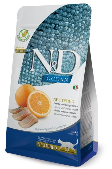 Farmina N&D Ocean Adult Aringa e Arancia Neutered - Set %: 3 x 1,5 kg - Immagine 6