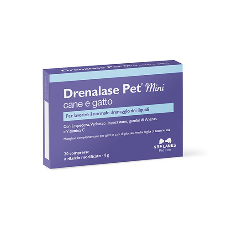Nbf Lanes Drenalase Pet Mini Per Cani E Gatti 20 Compresse - Immagine 6