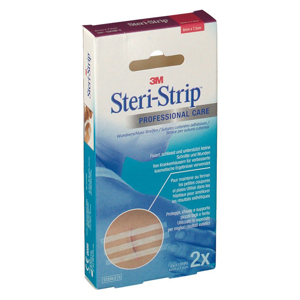 3M Bianco Cerotto Per Sutura Steristrip Sriscia 6 X 75 Mm 6 Pezzi - Immagine 6