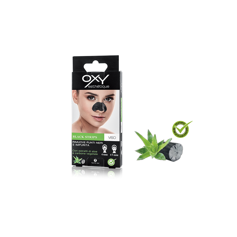 Oxy Neri/Carbone Cerottini Purificanti Black Strips Naso, 8 Pezzi - Immagine 7
