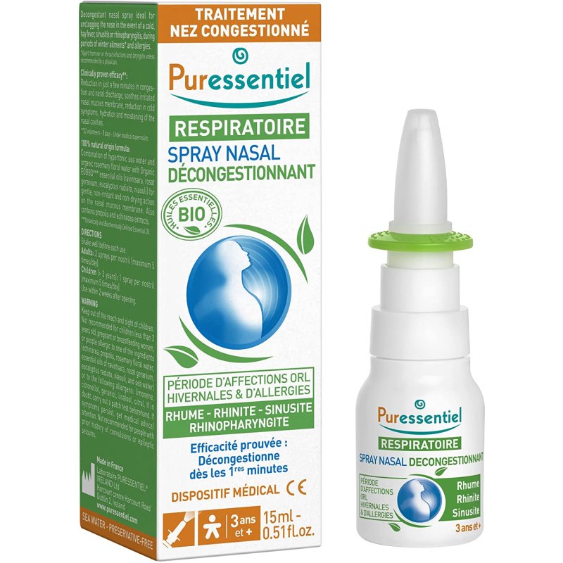 Spray Puressentiel Italia Puressentiel Spray Nasale Decongestionante Bio 15 Ml - Immagine 5