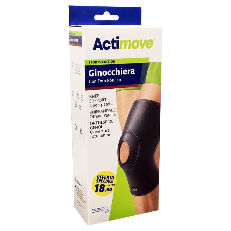 Actimove Sports Edition Ginocchiera Ortopedica con Foro Rotuleo Taglia S - Actimove - Immagine 5
