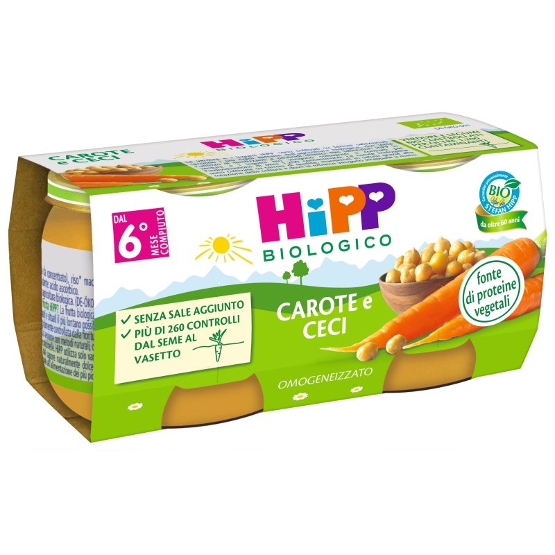 HIPP - Omogeneizzato Carote e Ceci 2x80g - Immagine 3