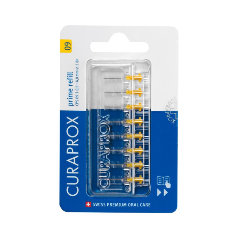 Curaprox CPS 09 Prime Scovolino Interdentale Refill Giallo 0.9mm 8 Pezzi - Curaprox - Immagine 5
