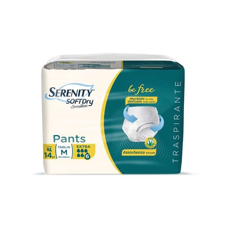 Serenity Soft Dry Sensitive Pants Pannoloni Extra Taglia M 14 Pezzi - Immagine 3