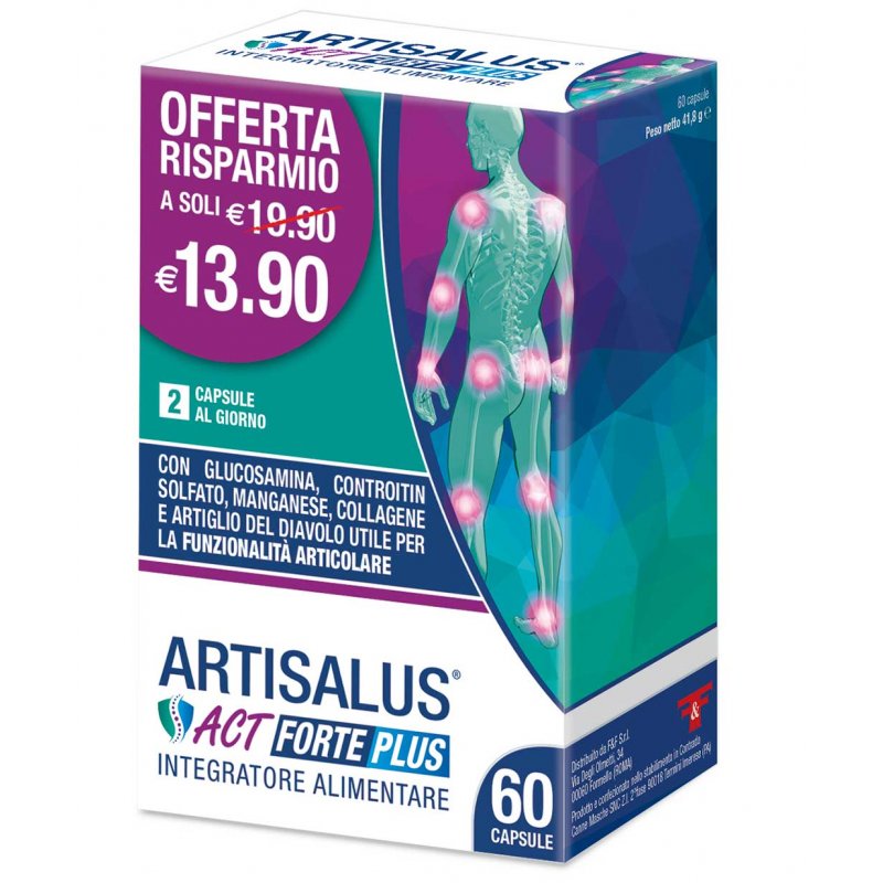 Linea Act Di F&F Artisalus Act Forte Plus Integratore Articolazioni 60 Capsule - Immagine 3