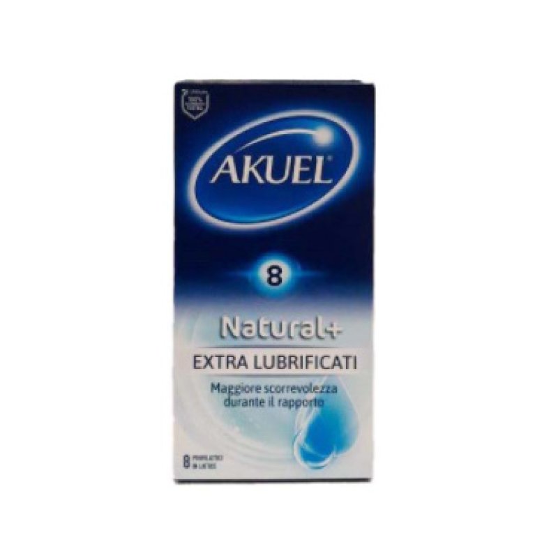 Akuel Profilattico Natural+ Extralubrificato 8 Pezzi - Immagine 3