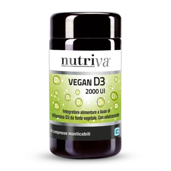 Nutriva Vegan D3 2000 Ui Integratore Di Vitamina D 60 Compresse Masticabili - Immagine 8