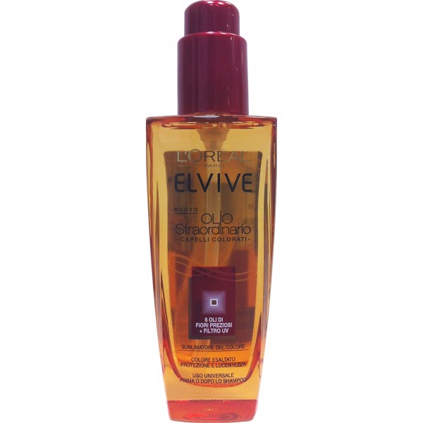 Elvive Donna Bianco L'oréal Paris Trattamento Olio Straordinario, Trattamento Nutriente Per Capelli Colorati O Secchi, 100 Ml., Taglia: Fasul - Immagine 7