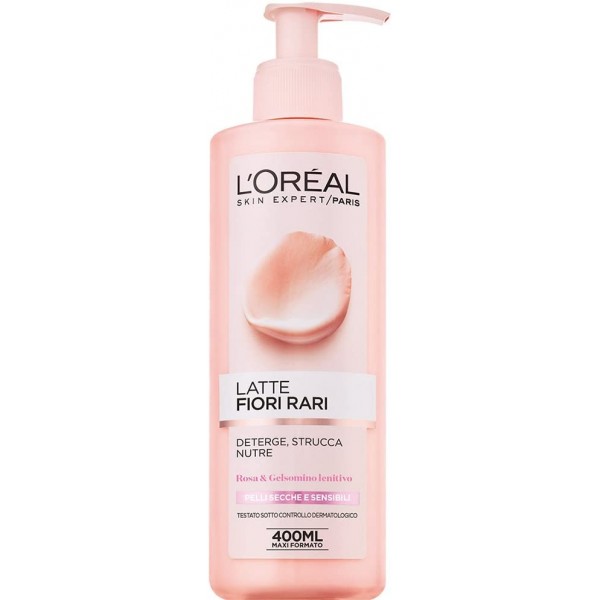 Loreal Donna Bianco L'oreal, L'oréal Paris Latte Struccante Fiori Rari, Strucca E Idrata La Pelle, Per Pelli Secche E Sensibili., Taglia: Fasul - Immagine 6