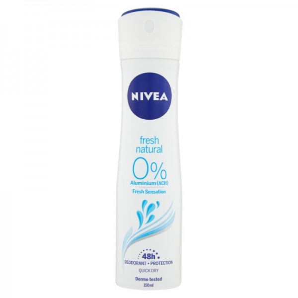 12pz NIVEA deodorante Fresh Natural Spray 0 sali d'alluminio antibatterico 150ml - Immagine 8