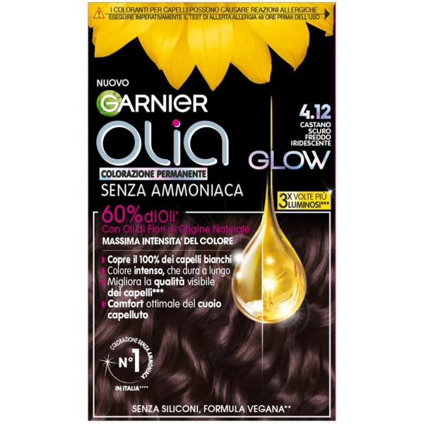 Garnier Olia - Colorazione Permanente Senza Ammoniaca N.4,12 Castano scuro - Immagine 7
