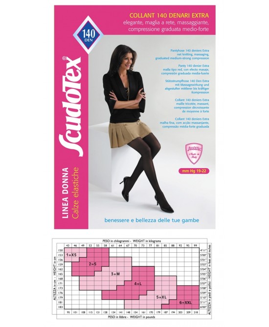 Scudotex Extra Collant 140 Denari Per Insufficienza Venosa e Inestetismi Cutanei Taglia 3 Daino - Immagine 4