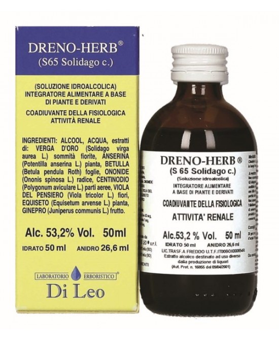 Lab. Erboristico Di Leo Dreno-Herb Composto S65 Solidago Per Drenaggio E Depurazione Soluzione Orale 50Ml - Immagine 6