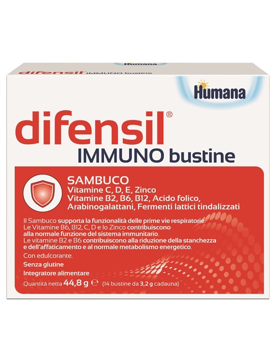 Humana Italia Humana Difensil Immuno Integratore Difese Immunitarie 14 Bustine - Immagine 8