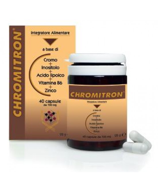 Chromitron 40 Capsule da 700 mg - Integratore Per Il Controllo Della Glicemia - Immagine 4