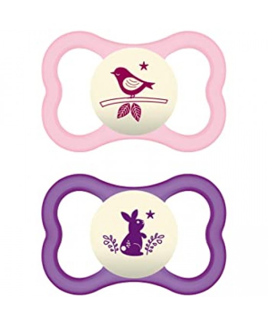 Mam Air Night Succhietto 16+ Mesi Silicone Femmina Per Comfort 2 Pezzi - Immagine 3