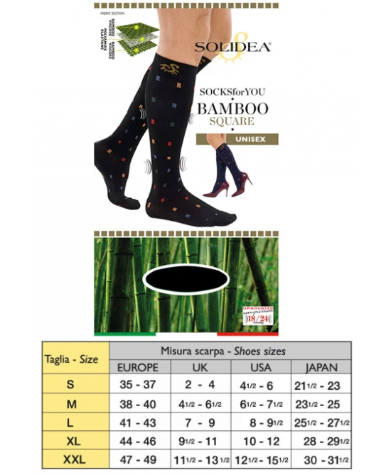 SOCKS FY BAMBOO SQUARE GRI XXL