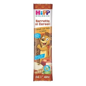 HiPP Barretta Bio Frutta Mela Pesca E Cereali 20g 1+ Anno