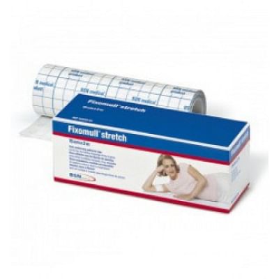 Essity Bianco Fascia Autoadesiva Ipoallergenica Fissaggio Cateteri Fixomull Stretch. Supporto In Poliestere Non Tessuto Massa In Policarbonato Senza Resine E Gomme Naturali. 30 X1000 Cm - Immagine 5