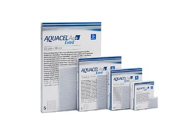 Aquacel Argento Medicazione In Hydrofiber E Ioni Intessuta In Lyocell Ag + Extra 1 X45 Cm 5 Pezzi - Immagine 5
