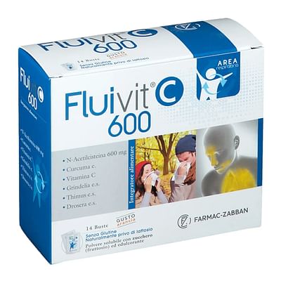 Fluivit C 600 Integratore Per Vie Respiratorie 14 Bustine - Immagine 7